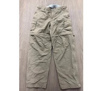 REI Women’s 10P Convertible Hiking Pants Khaki Petite Outdoor Cargo Zip Off